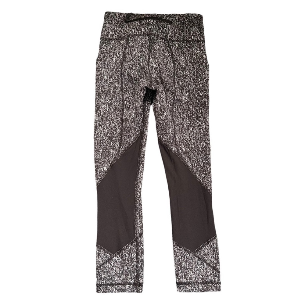 Lululemon Pace Rival Crop Leggings Power Luxtreme Suited Jacquard Running Size 2 - Picture 2 of 14